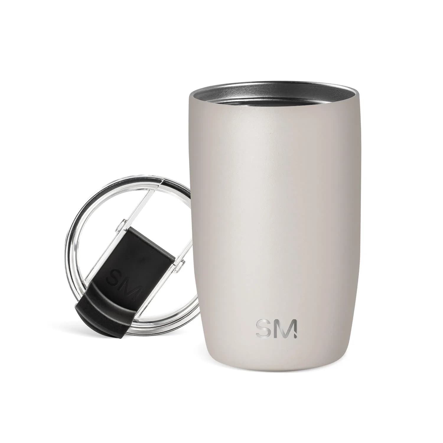 Simple Modern Voyager Insulated Travel Coffee Mug with Flip Lid | 590ml (16oz) Black | Keeps Drinks Hot or Cold for Hours — Almond Birch / 12oz