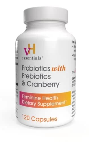 vH essentials Probiotics for Women with Prebiotics and Cranberry 120 Count | Supports Feminine & Urinary Tract Health thumbnail 1