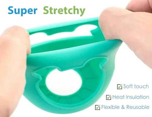 Aelop Natural Baby Bottle Sleeves for Philips Avent Glass Bottles (4oz, 2-Pack, Blue/Turquoise) | Protects Against Breakage thumbnail 4