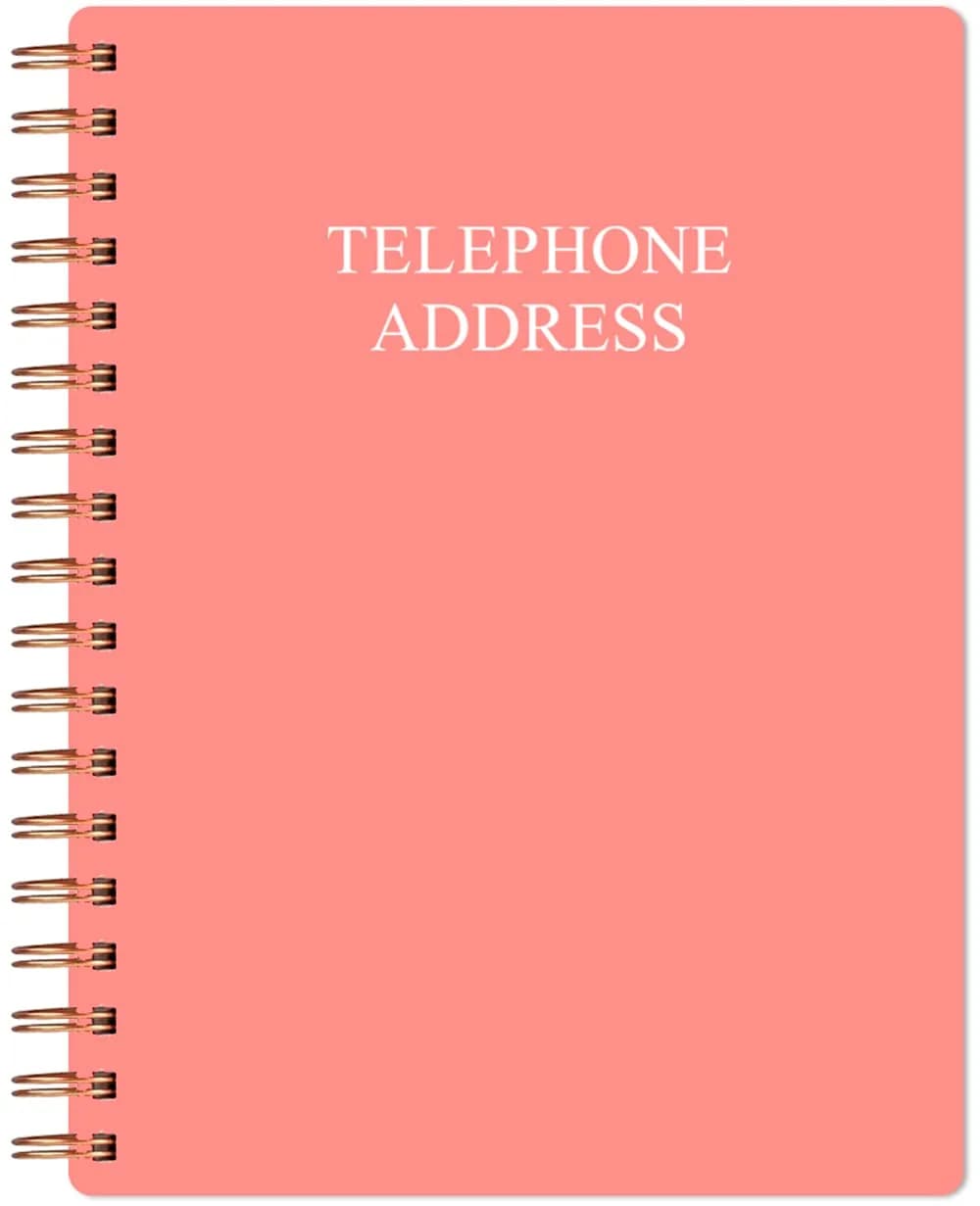 Nokingo Address & Birthday Book with Tabs, Rose, 120 Pages | Alphabetical A-Z Organizer