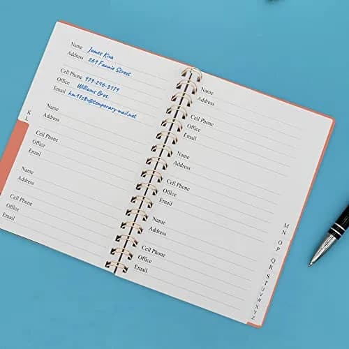 Nokingo Address & Birthday Book with Tabs, Rose, 120 Pages | Alphabetical A-Z Organizer thumbnail 4