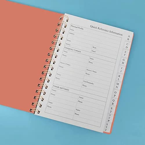 Nokingo Address & Birthday Book with Tabs, Rose, 120 Pages | Alphabetical A-Z Organizer thumbnail 2