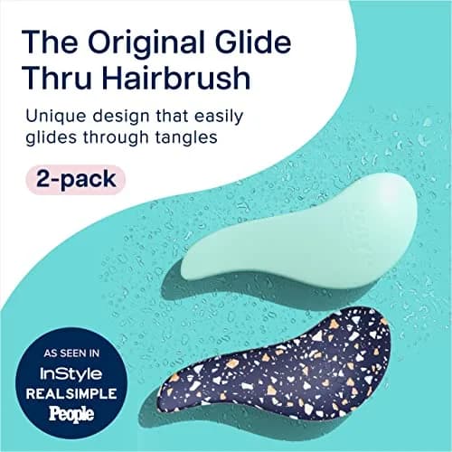 Crave Naturals Detangling Hair Brush 7.5x3-Inch | Gentle on Tangles for Women, Curly & Straight, Wet or Dry Hair thumbnail 2