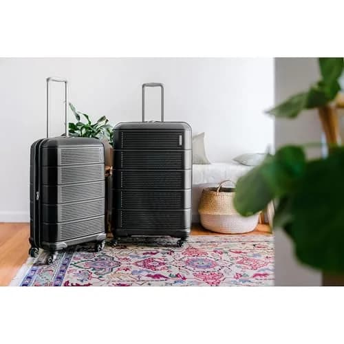 American Tourister Stratum 2.0 Expandable Hardside Luggage 24" Jet Black | Durable ABS Shell, 4 Wheels, 1" Expand thumbnail 8