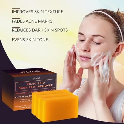 VALITIC Kojic Acid Dark Spot Remover Soap Bars 3 Pack | Japanese Complex for Even Tone & Healthy Glow thumbnail 4