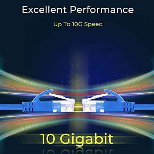 Rapink Cat6a Slim Ethernet Cable 5ft (10 Pack) | 10Gbps 550MHz Pure Copper thumbnail 6