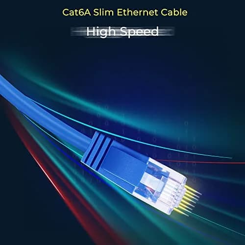 Rapink Cat6a Slim Ethernet Cable 5ft (10 Pack) | 10Gbps 550MHz Pure Copper thumbnail 7