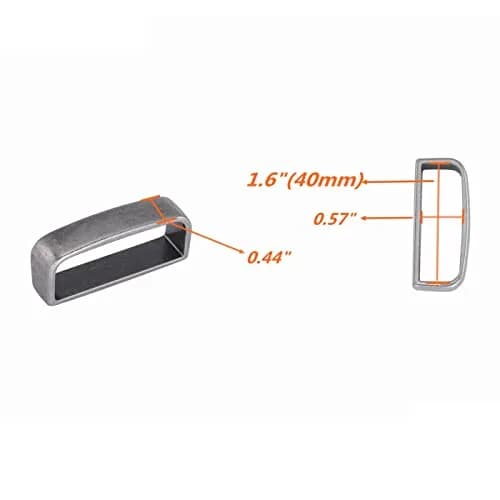 DJCAIZYY Belt Loop Keeper 1.5 inch (38mm) Alloy Steel Vintage Silver | Secures Belt End thumbnail 3
