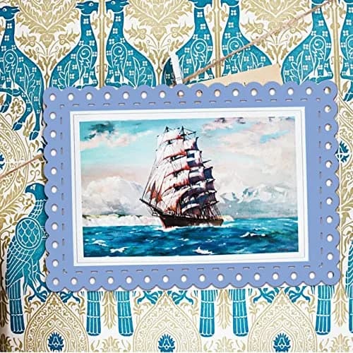 INFUNLY Rectangle Frame Cutting Dies Set 12Pcs | Layered Stencils for Card Making & Scrapbooking thumbnail 6