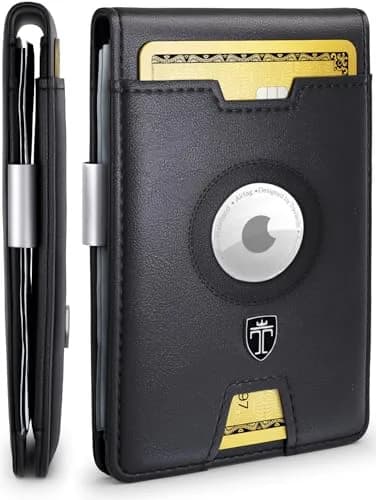 TRAVANDO Money Clip Wallet with AirTag Pocket - RFID Protected Leather Wallet for Men for 11 Cards thumbnail 1