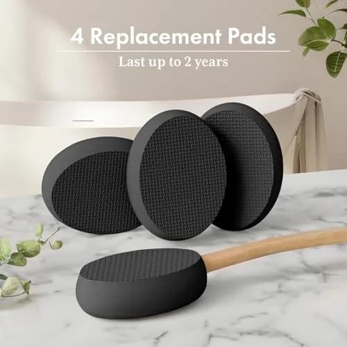 AmazerBath Lotion Applicator for Back & Feet 4 Replacement Pads | 41 cm (16.18") Curved Handle thumbnail 6