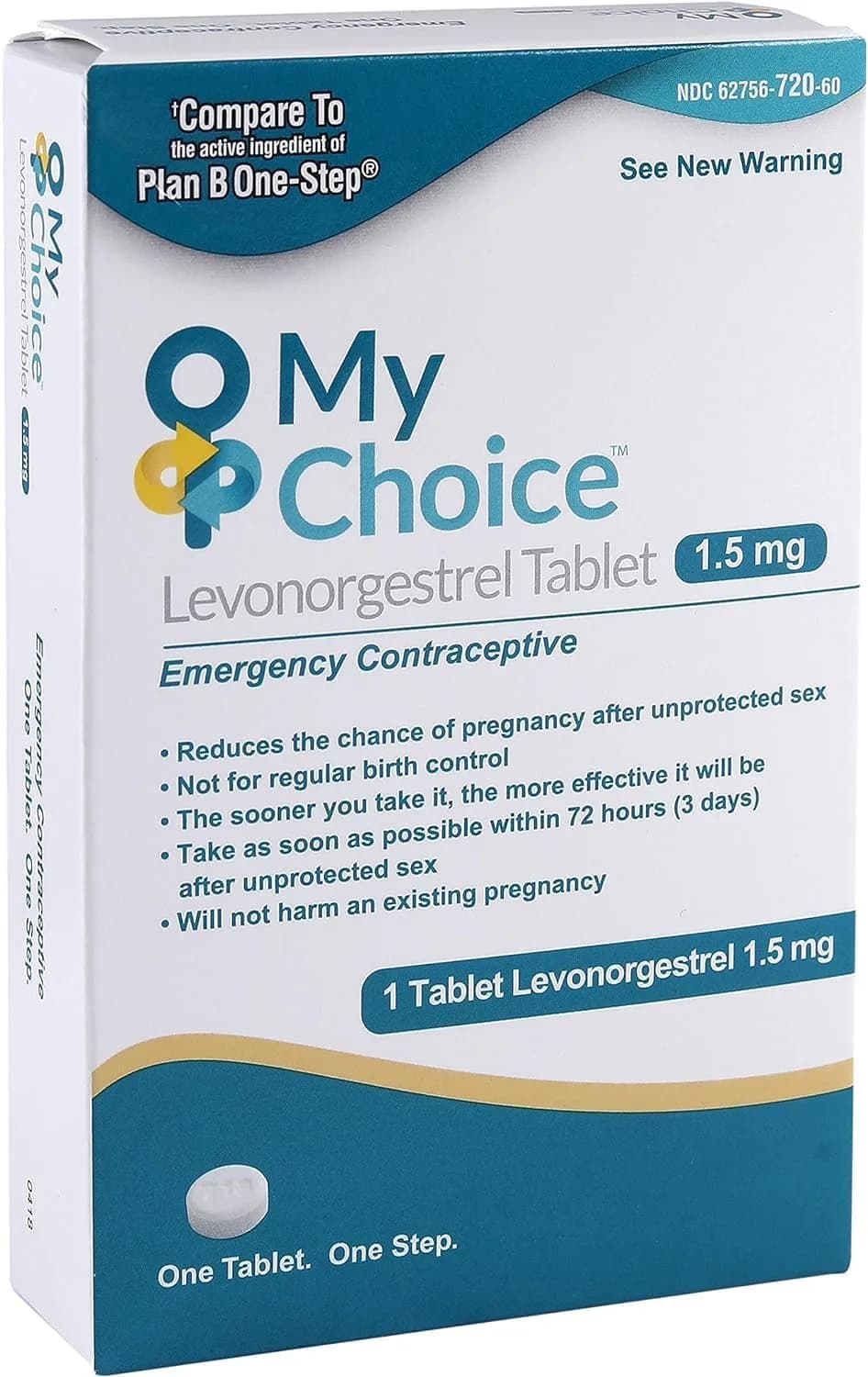 Ohm My Choice Emergency Contraceptive Pill, Levonorgestrel 1.5mg | Backup for Women in India - main product image
