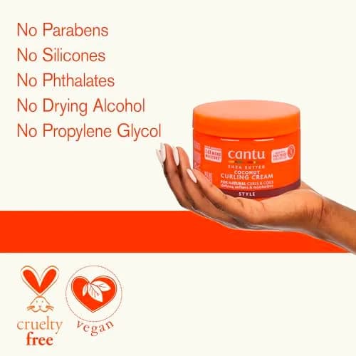 Cantu Coconut Curling Cream for Natural Hair with Pure Shea Butter 355ml (12 fl oz) (Pack of 2) | Defines & Strengthens Curls thumbnail 7