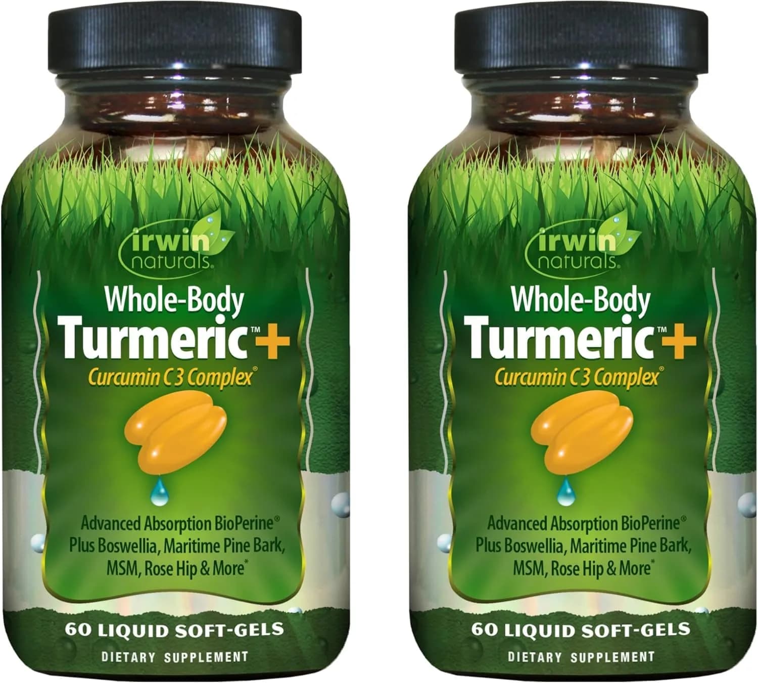 Irwin Naturals Whole-Body Turmeric Curcumin Wellness Formula 60 ct 2-Pack | Supports Joint & Overall Wellness - main product image