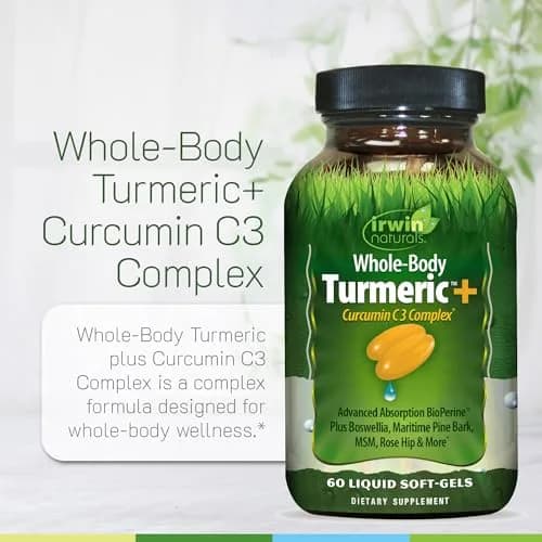 Irwin Naturals Whole-Body Turmeric Curcumin Wellness Formula 60 ct 2-Pack | Supports Joint & Overall Wellness thumbnail 5