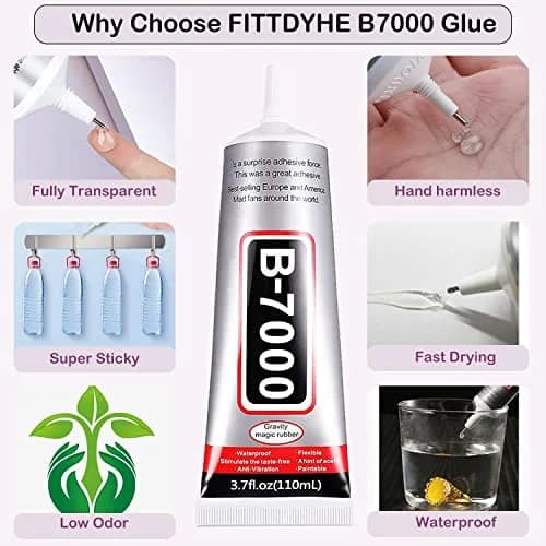 FITTDYHE B7000 Clear Glue 110ml (3.7oz) | Professional Adhesive for Jewelry, Crafts, and Electronics thumbnail 4
