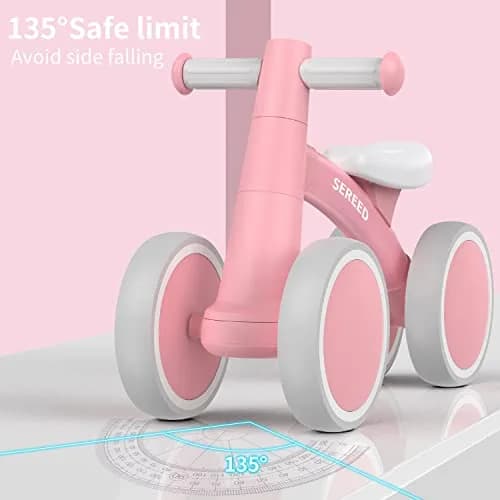 SEREED Baby Balance Bike for 1 Year Old Boy Girl, First Birthday Gift Toy | Aluminum Alloy Frame, 10-inch EVA Wheels thumbnail 7