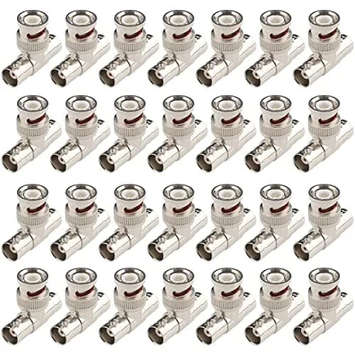 Fanbalunke BNC Splitter Adapter 28 Pcs Male to 2 Female T-Adapter | For CCTV Security Camera & Monitor thumbnail 1