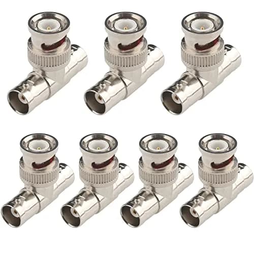 Fanbalunke BNC Splitter Adapter 28 Pcs Male to 2 Female T-Adapter | For CCTV Security Camera & Monitor thumbnail 3