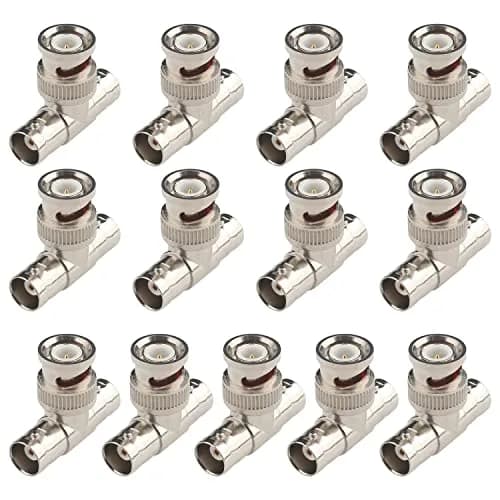 Fanbalunke BNC Splitter Adapter 13 Pcs BNC Male to 2 Female T Connector | Connect Multiple Devices thumbnail 1
