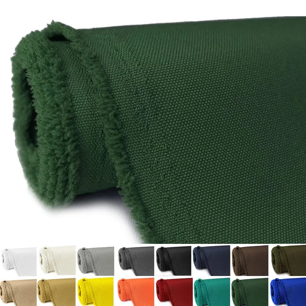 GeeComfy Waterproof Upholstery Fabric by the Yard 600D Oxford Silver Gray 2.27 kg (2 Yards 72" x 58") | Durable Outdoor Fabric for DIY Projects — Green
