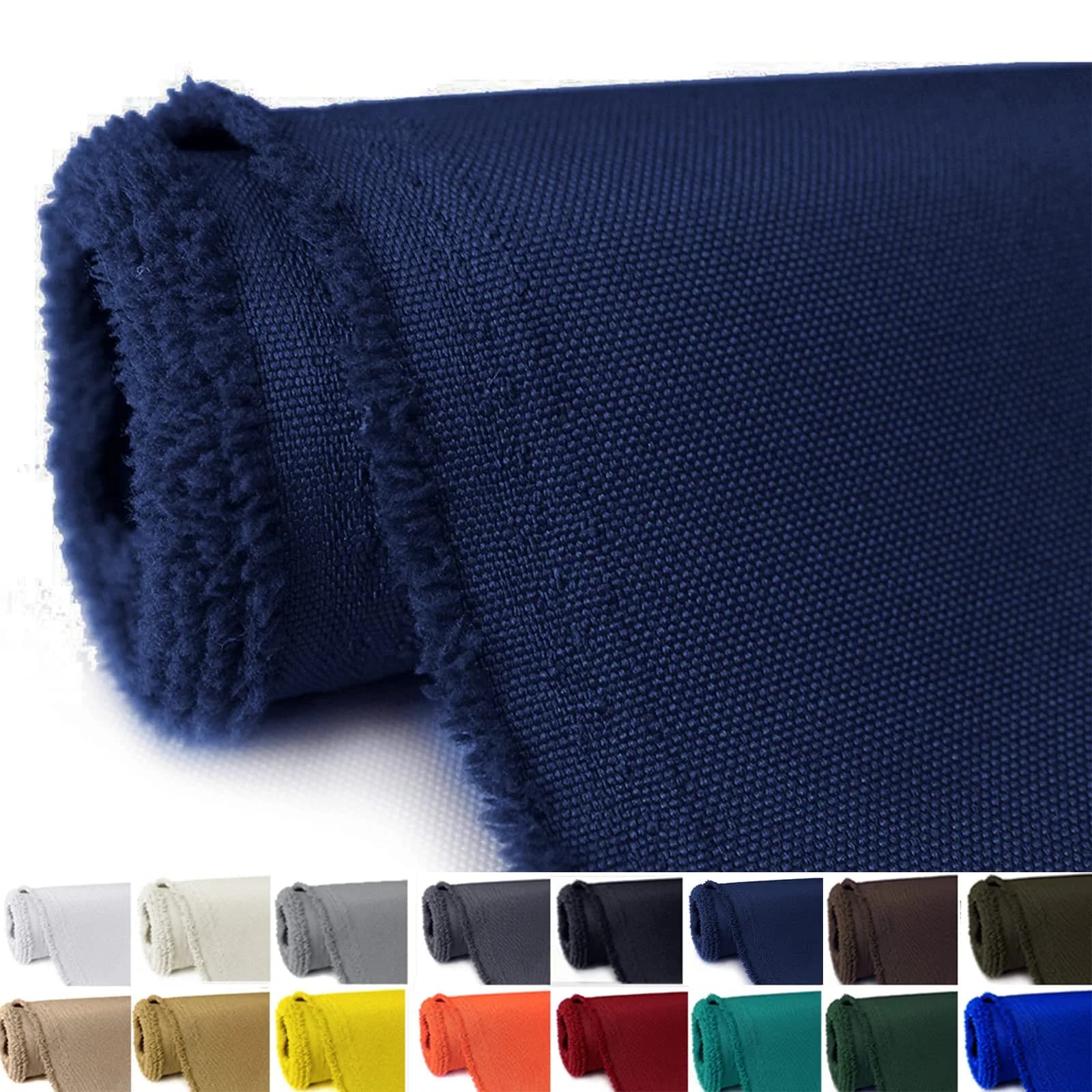 GeeComfy Waterproof Upholstery Fabric by the Yard 600D Oxford Silver Gray 2.27 kg (2 Yards 72" x 58") | Durable Outdoor Fabric for DIY Projects — Navy Blue / 1 Yard 36" x 58"