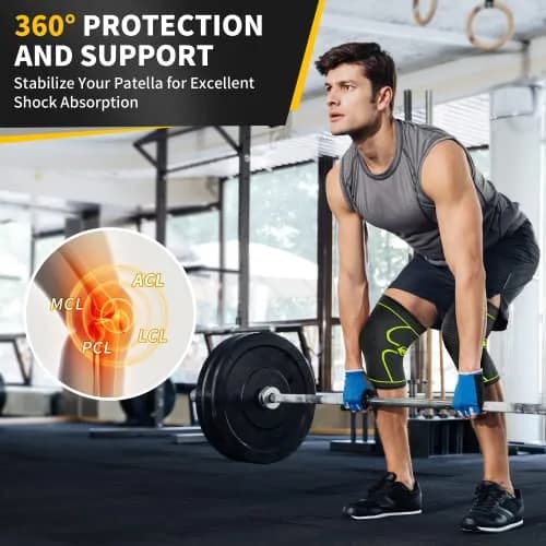 CAMBIVO 2 Pack Knee Brace Compression Sleeve for Men & Women, Green Small | Orthopedic Brace thumbnail 5