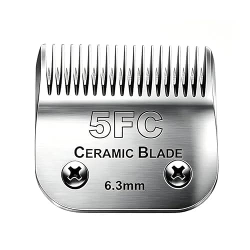 Audoc 5FC Blade Dog Grooming Clipper Blades | Compatible with Andis Dog Clipper, Ceramic & Stainless Steel, 6.3mm Cut thumbnail 1