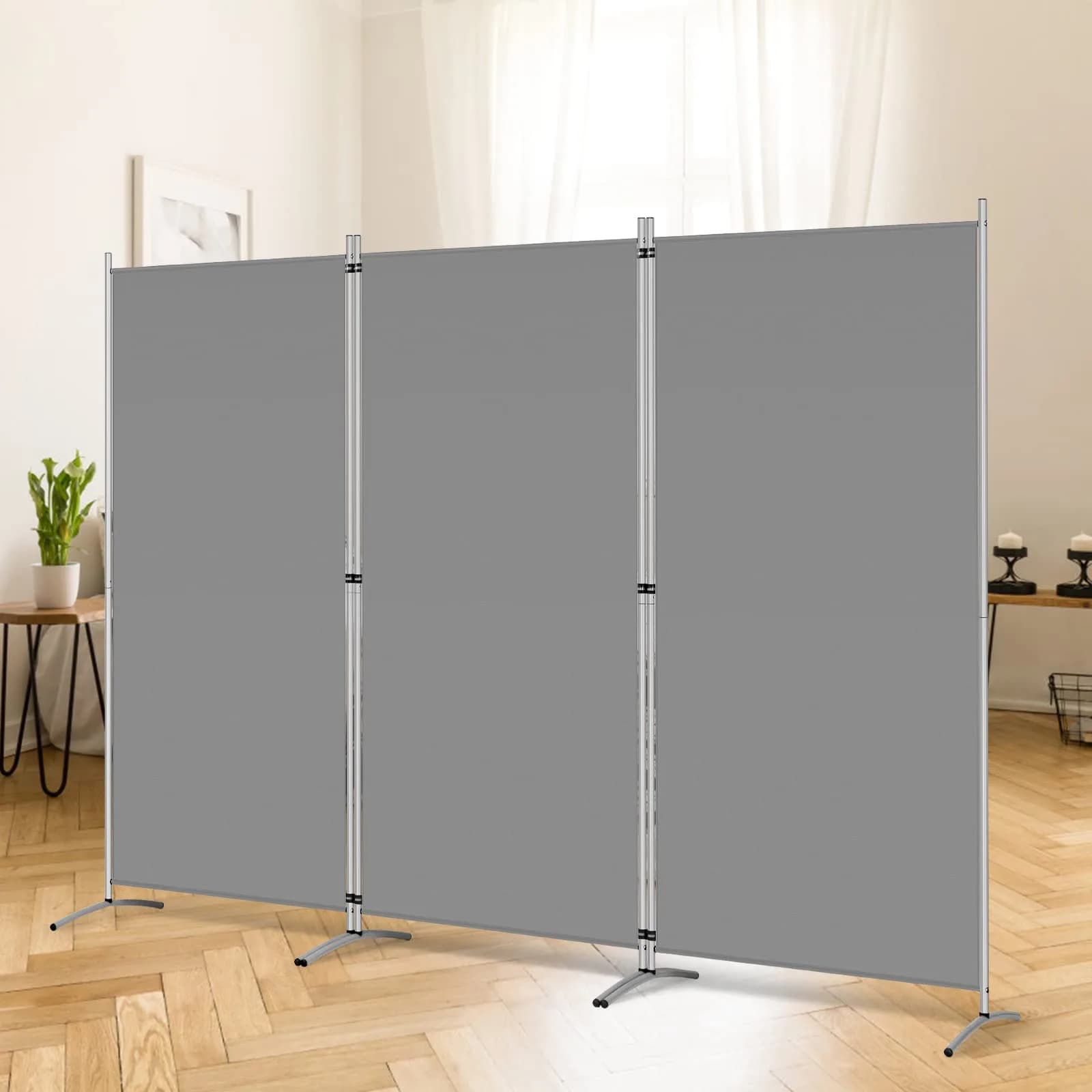 RANTILA 3 Panel Room Divider 213 cm (102''W) x 170 cm (71''H) | Freestanding Privacy Screen for India - main product image