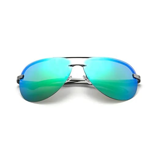 Fishingtours Aviator Sunglasses for Men & Women | Polarized Mirrored Driving Eyewear (65mm Lens Width) thumbnail 1