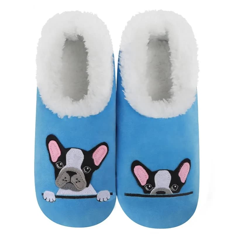 Snoozies Slipper Socks for Women (Blfren, M) | Cozy Mismatched Indoor Comfort