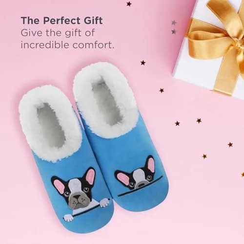 Snoozies Slipper Socks for Women (Blfren, M) | Cozy Mismatched Indoor Comfort thumbnail 4