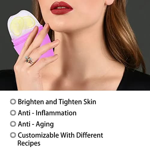 Evmliy Silicone Ice Face Roller for Face & Neck | Tightens Skin, Reduces Puffiness, Enhances Glow (1 Pack, Purple) thumbnail 2