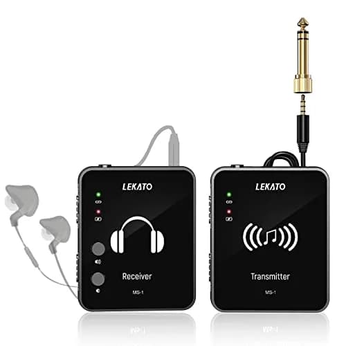 LEKATO MS-1 Wireless in Ear Monitor System | 2.4GHz Stereo IEM Transmitter & Receiver thumbnail 1