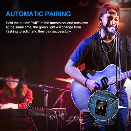 LEKATO MS-1 Wireless in Ear Monitor System | 2.4GHz Stereo IEM Transmitter & Receiver thumbnail 4