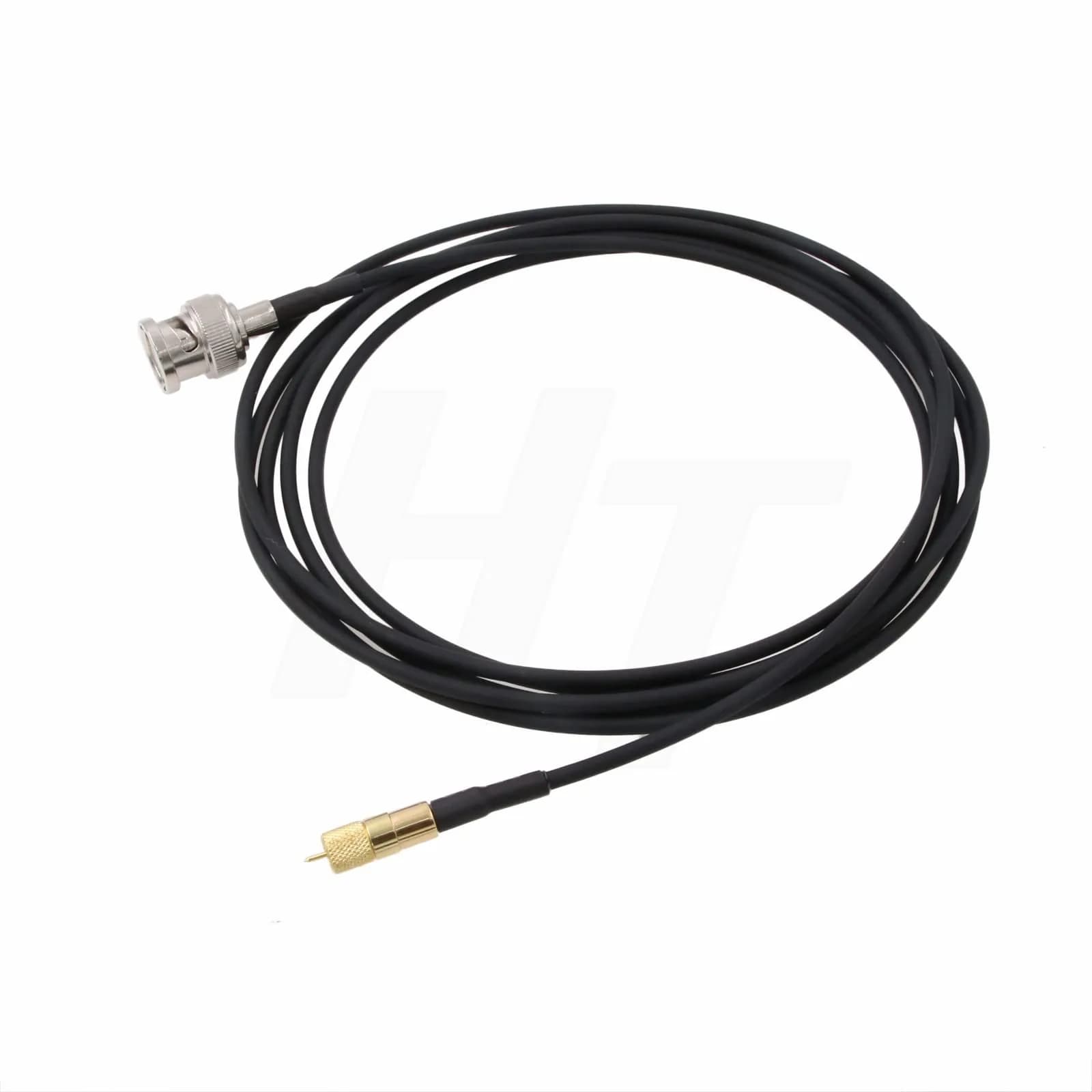 HangTon BNC to Microdot UNF 10-32 RF Coax Cable 20" | 50 Ohm, RG174, Flexible Shielded RF Cable - main product image