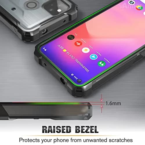 VENA vArmor Rugged Case for Google Pixel 5A 5G | Military Drop Protection, Space Gray thumbnail 6