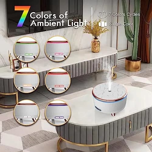 Jpord Large Room Essential Oil Diffuser 500ml (16.9 Fl Oz) | Ultrasonic Cool Mist Humidifier with Remote & Timer thumbnail 3