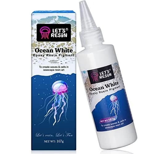 LET'S RESIN Ocean White Epoxy Resin Pigment 167g (5.89oz) | Creates Cells & Lacing for Ocean Art thumbnail 1