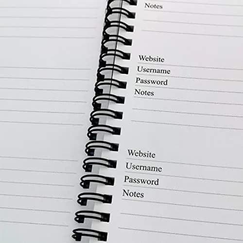 Nokingo Spiral Password Book with Alphabetical Tabs 132 Pages (5x7 inch) | Organize Internet Logins Securely thumbnail 5