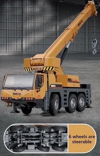Gemini&Genius 1/50 Scale Autocrane Toys | Alloy Construction Vehicle for Kids, Room Decor & Gifts thumbnail 6
