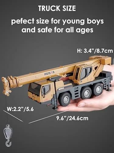 Gemini&Genius 1/50 Scale Autocrane Toys | Alloy Construction Vehicle for Kids, Room Decor & Gifts thumbnail 7