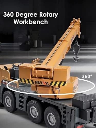 Gemini&Genius 1/50 Scale Autocrane Toys | Alloy Construction Vehicle for Kids, Room Decor & Gifts thumbnail 4
