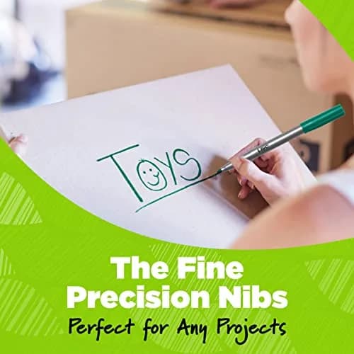 BIC Ecolutions Fine Permanent Markers 12-Count Assorted Colours | Eco-Friendly, Precise & Long-Lasting thumbnail 3
