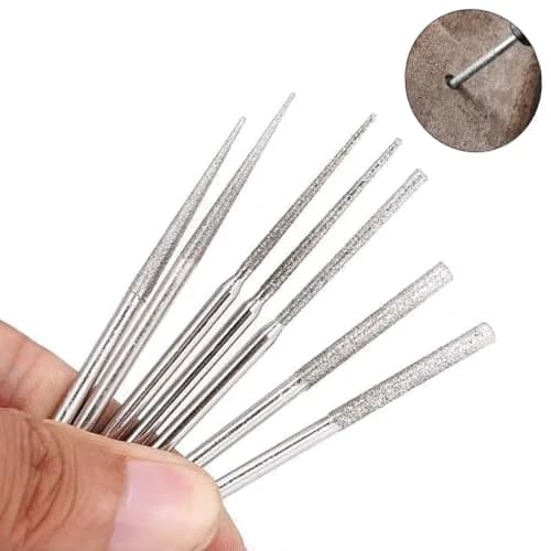 Luo ke 20 Pcs Diamond Mounted Bead Reamer 3mm x 70mm | 5 Shapes for Stone, Glass, Jewelry thumbnail 4