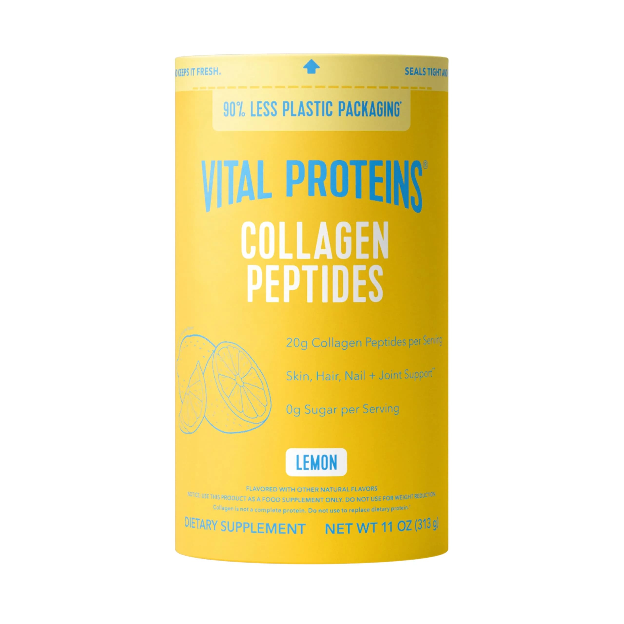 Vital Proteins Collagen Peptides Powder Lemon 11oz (312g) | Supports Hair, Skin, Joints & Bones