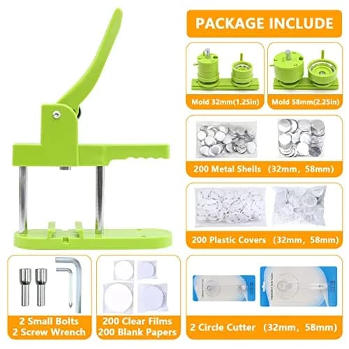 MK.Bear Button Maker Machine - Multiple Sizes 1.25in+2.25in | DIY Button Kit for Gifts & Crafts thumbnail 4