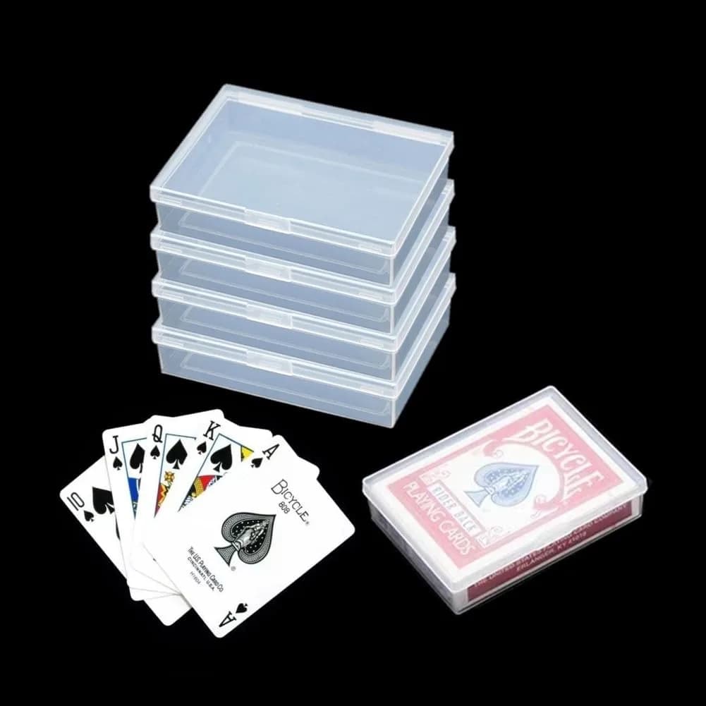 DKAOVH Clear Plastic Playing Card Case Holder (3.74 x 2.71 x 0.94 inch) | Pack of 4 for Tabletop Games - main product image