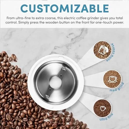 Aroma Housewares Mini Electric Coffee Grinder 40g (1.4 oz) | Fast Grinding for Coffee Beans, Spices, Herbs thumbnail 4