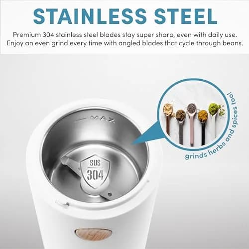 Aroma Housewares Mini Electric Coffee Grinder 40g (1.4 oz) | Fast Grinding for Coffee Beans, Spices, Herbs thumbnail 2